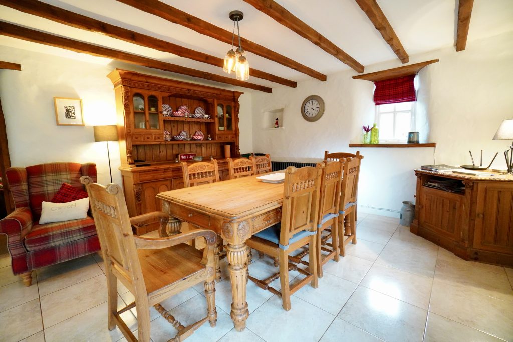 Dining room at the Old Dairy cottage Pembrookeshire